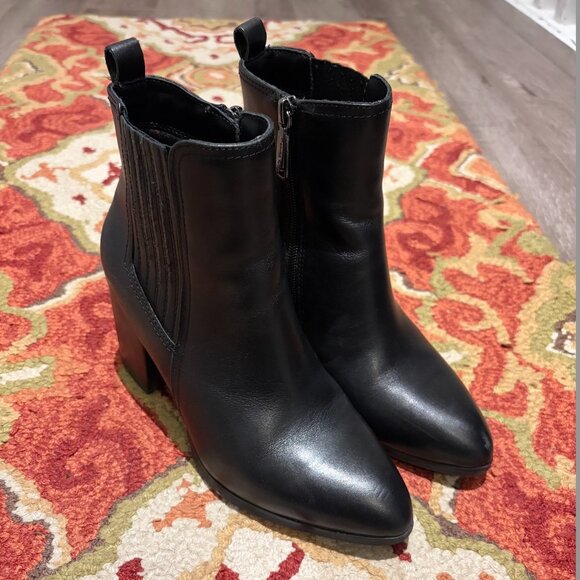 Black Leather Ankle Boots - Waterproof - Picture 1 of 4